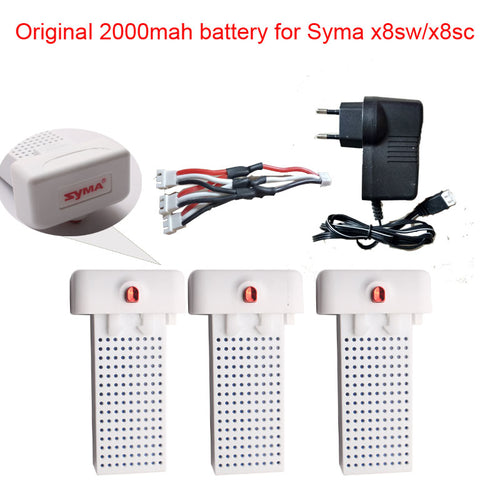 Original SYMA X8SW X8SC X8 Pro Battery Ultra-high Capacity 7.4V 2000mAh Battery RC Drone Helicopter Syma X8sw X8SC series parts