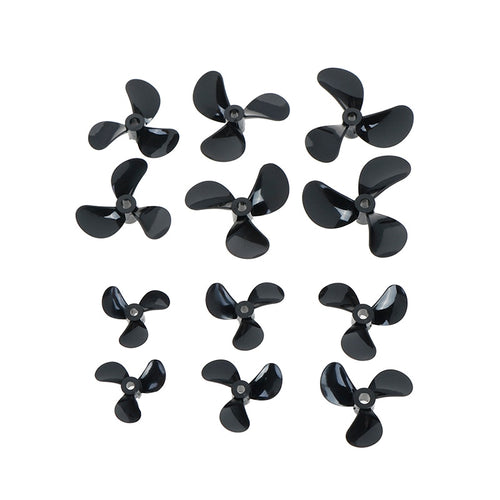 1 pairs High Strength D28/32/36/40/44/48mm 3 Blades 4mm Rc Boat Three Blades Paddle Nylon Boat Propeller Positive &Reverse Screw