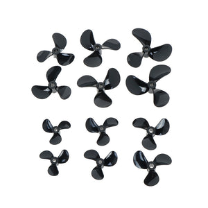 1 pairs High Strength D28/32/36/40/44/48mm 3 Blades 4mm Rc Boat Three Blades Paddle Nylon Boat Propeller Positive &Reverse Screw