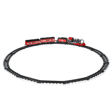 Smoke Light Simulation Sound Effect Classical Steam Train Assembled Electric Rail Car Track Toys