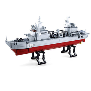 Submarine Military Ship Aircrafted Carrier Warship Battle Cruiser Frigate Model Building Blocks Bricks Toys Compatible Legoes