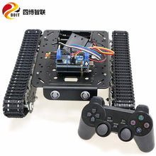 SZDOIT PS2 Gamepad Handle Control Metal TS100 Tracked Shock Absorbing Tank Chassis Kit Crawler RC Robot Motor DIY For Arduino