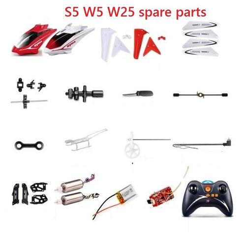 Parts & Accs SYMA Balance bar Motor Blades Buckles Flybar for S5 W5 W25 RC MINI Helicopter spare parts accessories kid RC