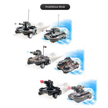 Army Amphibious RC Tank Toys Electronic Remote Control Vehicle for Children Gifts Air Soft BB Bullet Water Spraying Shoot Target