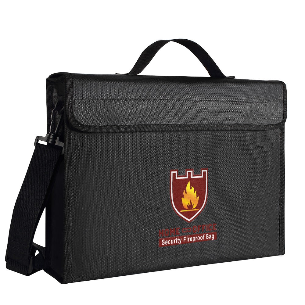 Security Fireproof Bag & Battery Bag, Protect Your Valuables, Documents, Money, Jewelry, Battery, Zipper Closure,380*280*75mm