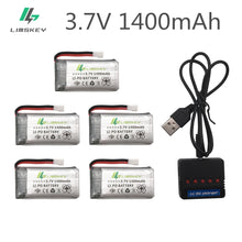 Second version Limskey 1400mAh 3.7V LiPo Battery for SYMA X5SC X5SW X5HW X5HC X5UW battery with Charger RC Drone 3.7 V 1400 mah