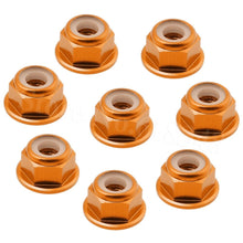 8PCS Aluminum Flange M4 Lock Nuts Nylon Self-Tightening Hex Wheel Adapter RC Car Parts Hardware