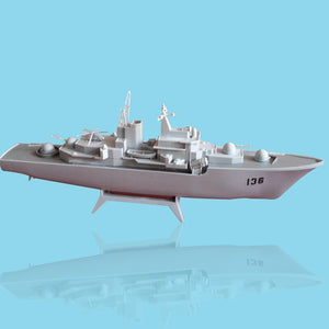 Free shipping Hangzhou Guided Missile Destroyer Electric Powered Battle Ship Warship Model DIY Educational Toys children gifts