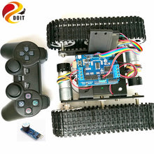 DOIT Wireless Control Smart RC Robot Kit by PS2 joystick Tank Car Chassis with Uno R3 Motor Shield DIY game playstation