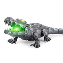 Remote Control Mechanical Crocodile Cool LED Lights on Eyes Sounds Electric Toy for Kids