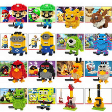 MUMUELI Mini Assembly DIY Anime Game Figure Cute 3D Building Model Kit Blocks for Children Kids Resin Toys Collection DTSET-5