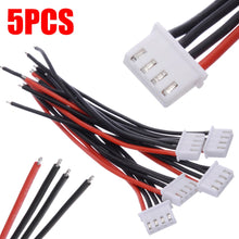 5Pcs/set 2S 3S 4S 5S 6S LiPo Battery Balance Charger Silicone Cable Wire JST-XH Connector Balancer Cable