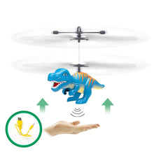 Electric RC Flying Toy Infrared Sensor Dinosaur Model Helicopter LED Flash Lighting USB Charging Small RC Toy for Kids hi