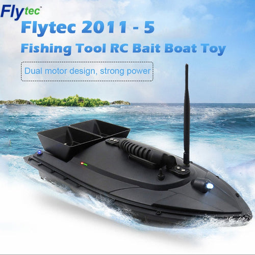 Flytec 2011-5 Fishing Tool Smart RC Bait Boat Toy Digital Automatic Frequency Modulation Remote Radio Control Device Fish Toys