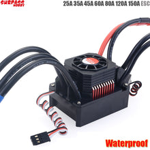 Waterproof 25A 35A 45A 60A 80A 120A 150A ESC Brushless Senseless Speed Controller for 1/8 1/10 1/12 1/20 RC Car