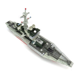 228pcs Cruiser Army Military Frigate Building Blocks Battle War Ship Bricks Navy Vessel Boat Educational Toys for Boys