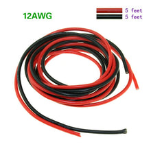 Hot Sale 2 Meters (1M red+1M black) 10AWG 12AWG 14AWG Silicone Rubber Wire Cable Red Black Flexible