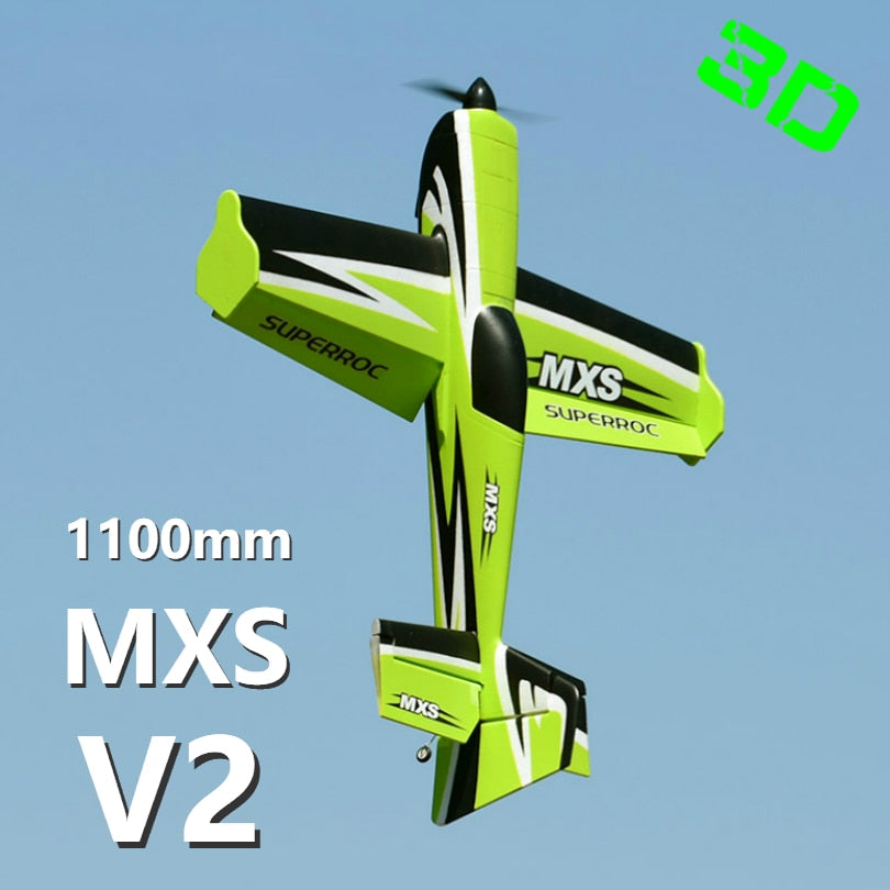 FMS 1100MM 1.1M MXS V2 Green 4CH 3S Durable EPO Aerobatic 3D PNP RC Airplane Radio Control Hobby Model Plane Aircraft Sports