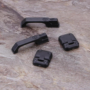 1Set Black Plastic Climbing Car Door Hinges & Door Handles for 1:10 RC Crawler For Traxxas TRX4 Baby Toy Car Props for Kidsr