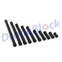 8PCS M3 Aluminum Standoff Hex Spacer column Black Round Section Lightweight Knurled DIY FPV Quadcopter Drone Multirotor RC