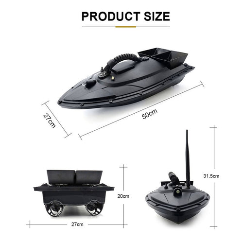 Flytec 5 Generation RC Boat 500M 5.4km/h 50X27X20cm Remote double warehouse Fish Finder Electric Fishing Bait Double Motor Toy