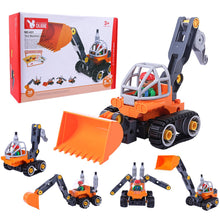 Children Educational Toys 5 In 1 Large Particle Building Figure Kit Concrete Car Assembling Toy for Kid Birthday Gift 2019