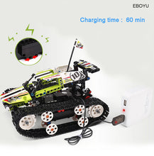 EBOYU(TM) 410pcs 2.4Gh Block Tank 2CH DIY Building Bricks Block Racing Tank 13023/24 DIY RC Racer Tank Educational RC Tank Toy