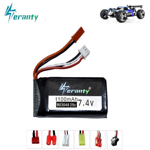7.4V LiPo Battery For Wltoys V353 A949 A959 A969 A979 k929 7.4v 1100mah 903048 Drone Battery For Remote Control Cars Helicopters