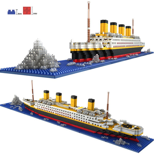 1860Pcs Titanic Shape Micro Diamond Particle Assembly Building Block Kit Educational Bricks Boys Girls Kids Children Toys Model