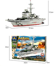 228Pcs Cruiser Army Military Frigate Building Blocks Battle War Ship Bricks LegoINGLs Navy Vessel Boat Educational Toys for Boys