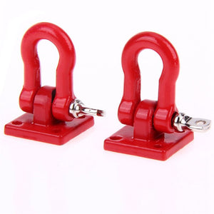 1 Pair 1:10 RC Crawler Accessories Red Trailer Hook Scale Accessory For RC Crawler SCX-10 Truck Climbing Car Truck Trailer Hook