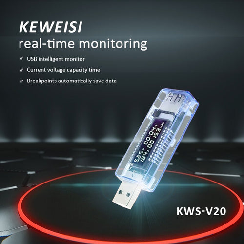 Original Tester 3-9V 3A USB Voltage Current Detector V20 USB Charger Capacity Tester USB Charger Power Meter Text Bank Voltmeter
