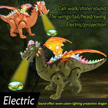 Projection Sounding Flashing Electronic Jurassic Dinosaur Cool Animals Toys Flashing Lovely Electronic Toys For Birthday Gift