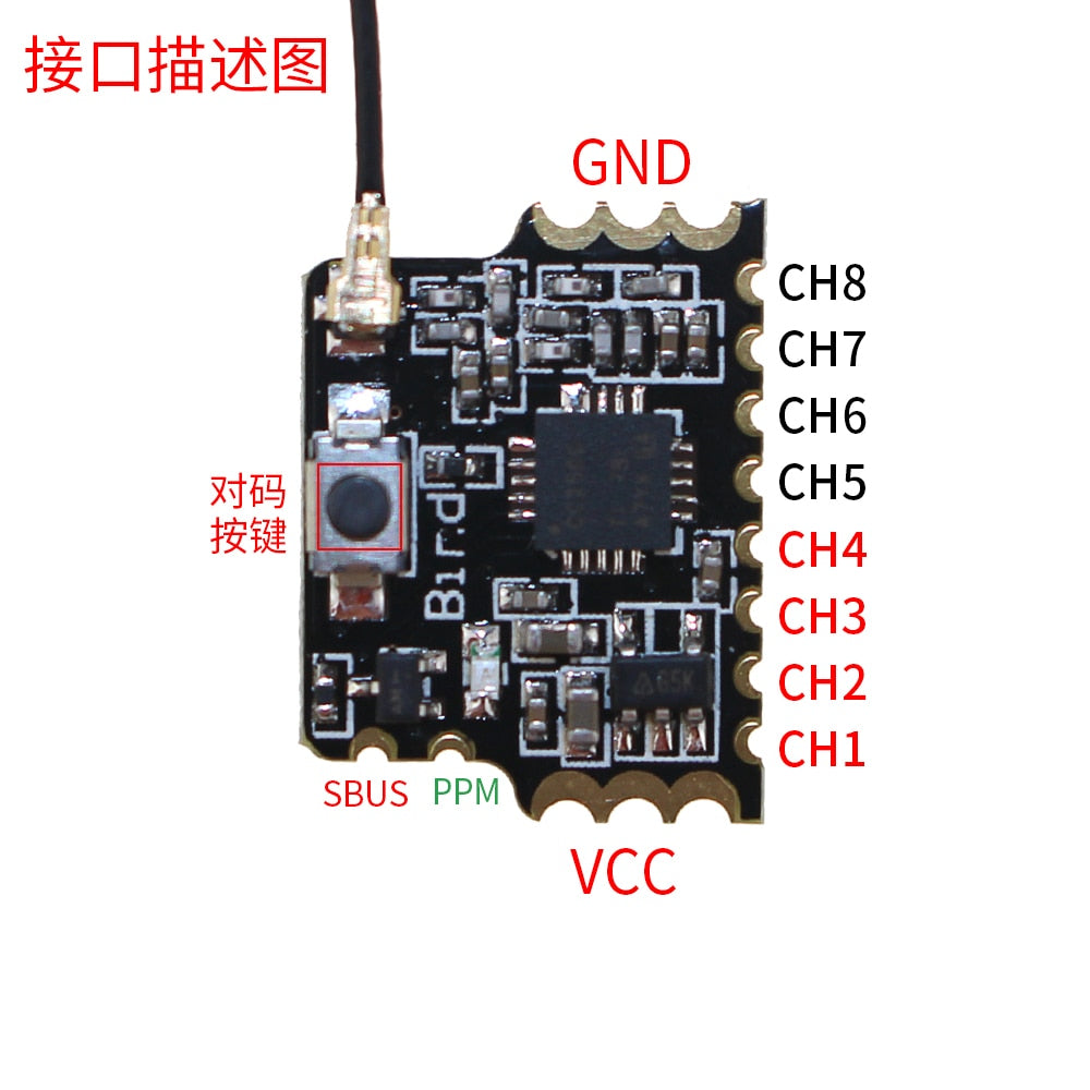 Mini 2.4G 8CH D8 Compatible Receiver With PWM PPM SBUS Output Compatible with X9D (Plus) DJT DFT DHT for Frsky RC Models Toys