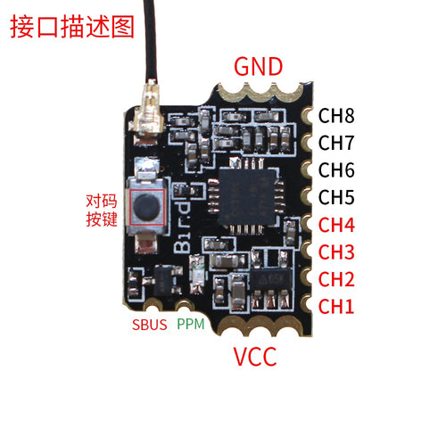 Mini 2.4G 8CH D8 Compatible Receiver With PWM PPM SBUS Output Compatible with X9D (Plus) DJT DFT DHT for Frsky RC Models Toys