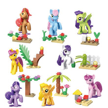 8pcs Princess Girl Unicorn Assemble Model Building Blocks Figures Kits Bricks Kid Children Educational Toys Gift