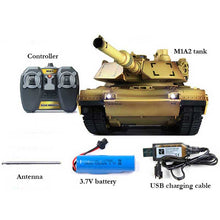 RC Tank Infrared M1A2 Remote Control Tank 1/20 9CH 27Mhz Electrically Driven Toys RC Car Electronic games Military Model For Boy