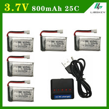 Limskey 800mAh 3.7V 25c lipo Battery + (5-in-1) Charger for SYMA X5 X5S X5C X5HW X5HC RC Drone Quadcopter Spare Battery Parts #1