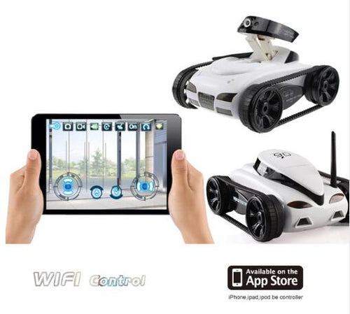 RC Tank WIFI Crawler Radio Control Car Real-Time Camera Cars for iPhone iPad iPod App with 0.3MP Camera Electronic Model Toys