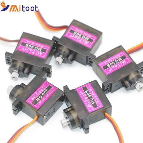 10pcs/lot Mitoot MG90S Metal gear Digital 9g Servo SG90 For Rc Helicopter pPlane Boat Car MG90 9G