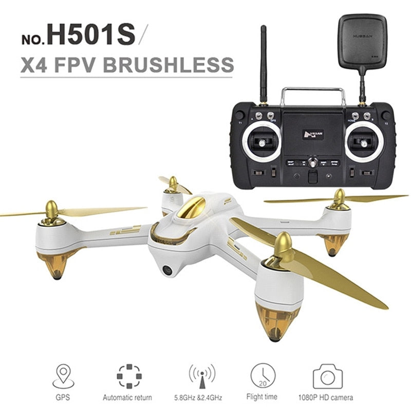 New Original Hubsan H501S X4 Pro 5.8G FPV Brushless With 1080P HD Camera GPS RC Quadcopter RTF Mode Switch With Remote Control
