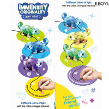 Kids Magic Inductive Chameleon Model Toy [Follows Black Line] with 5 Changeable Colors + 5 Different Sound +Black Pen Magic Toy