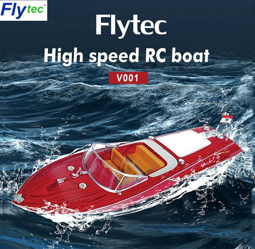 Flytec V001 2.4G High Speed RC Boat Navigation Model Toy 4CH High-Efficiency Motors Yacht Sailing Airship Large RC Boats