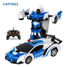 RC Car Transformation Robots Sports Vehicle Model Robots Toys Cool Deformation Car Kids Toys Gifts For Boys