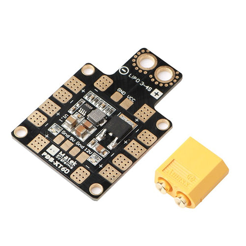 PDB XT60 Power Distribution Board BEC 5V 2A 12V 0.5A with XT60 Plug for DIY Quadcopter Output Support 6 ESC