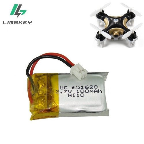 1S 3.7V 100mAh Lipo Battery For Cheerson CX10 CX-10 CX-10A RC Quadcopter Spare Parts 3.7V 100mAh Li-po Battery 1.25mm Plug 1pcs