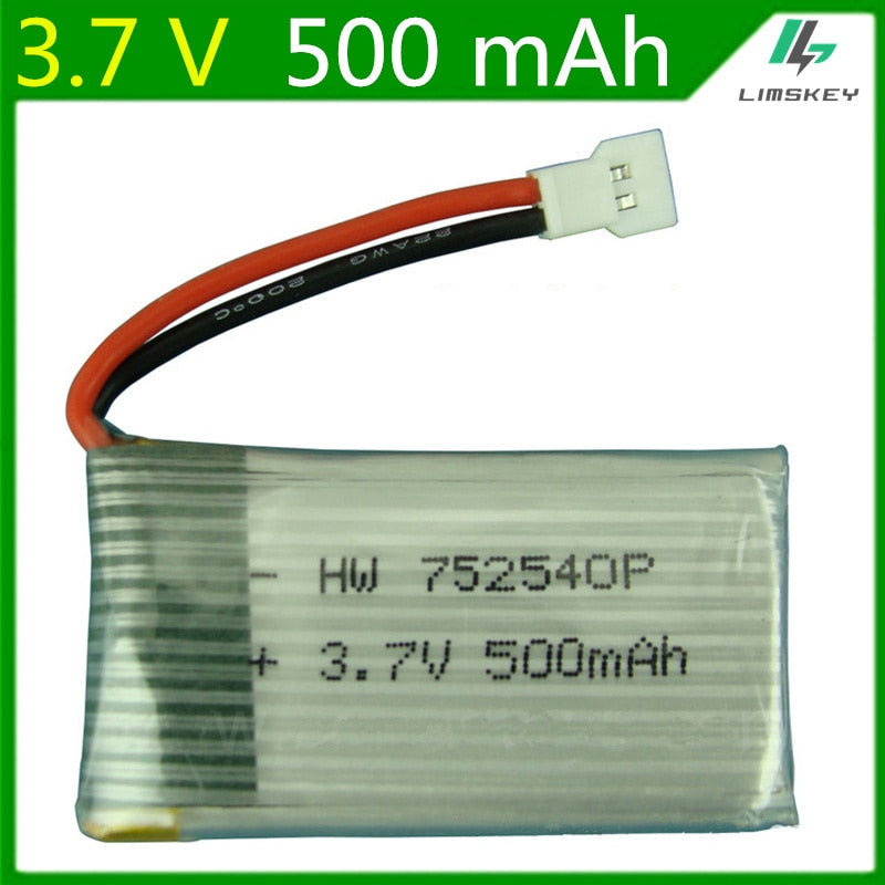 3.7V 500mAH Lipo Battery For Syma X5C X5SC M68 Cheerson CX-30 Quadrocopter 3.7 V 500 mAH 752540 FREE SHIPPING