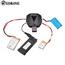 Eachine 4-in-1 1S 3.7V Lipo Battery Charger with 12 Charging Cable JST MX2.0 XH2.54 USB for E58 E010