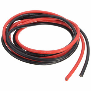 1M Red 1M Black Silicone Wire 6AWG 7AWG 8AWG 10AWG 12AWG 14AWG 16AWG 18AWG 22AWG 20AWG Heatproof Soft Silicon Silica Wire Cable