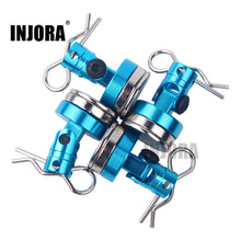 INJORA 4PCS Metal Magnetic Stealth Invisible Body Post Mount with R Clips Pin for 1:10 RC Car Axial SCX10 HSP Tamiya Redcat